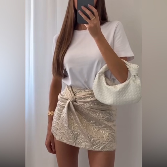 ZARA KNOTTED QUILTED SKORT - Picture 5 of 15